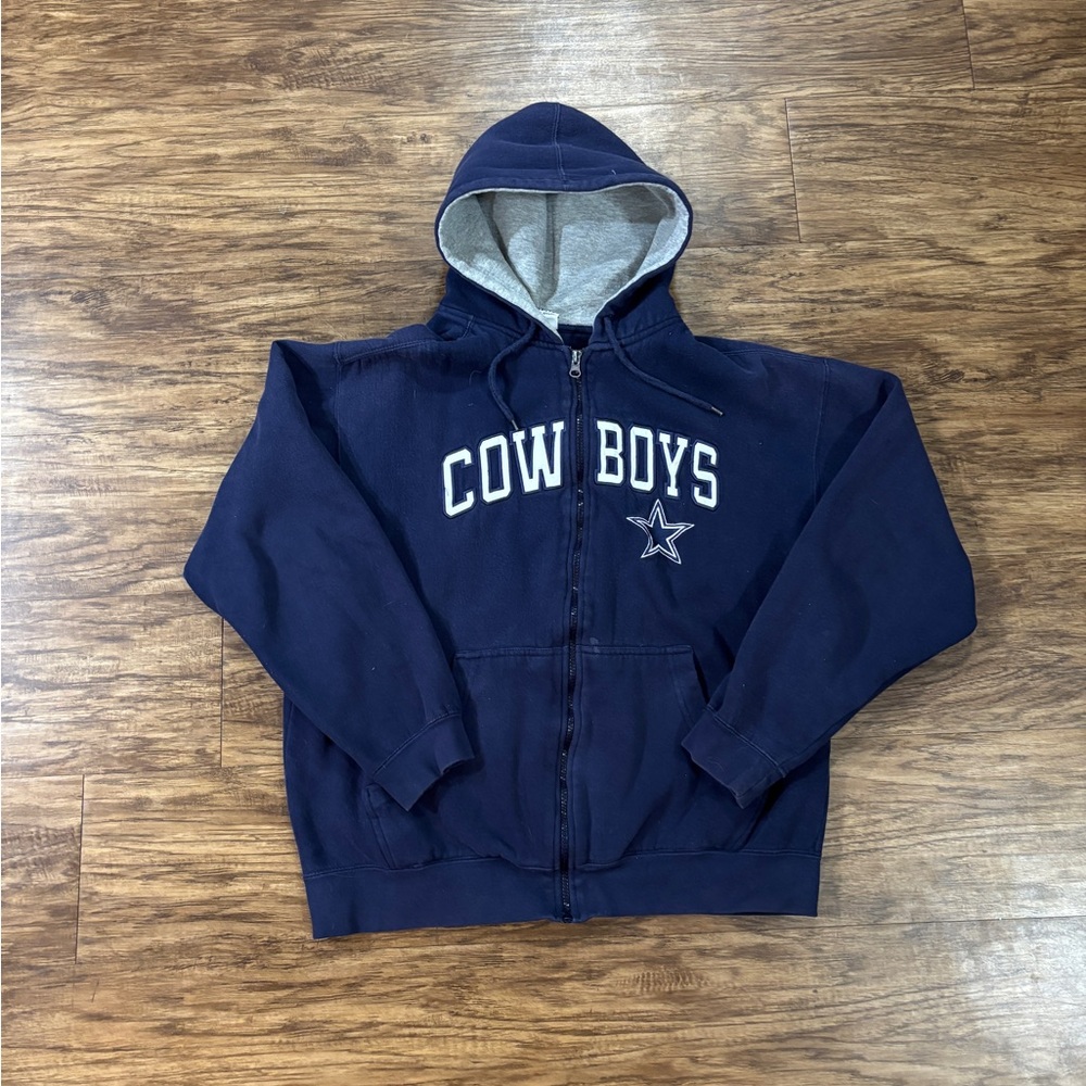 large dallas cowboys full zip hoodie